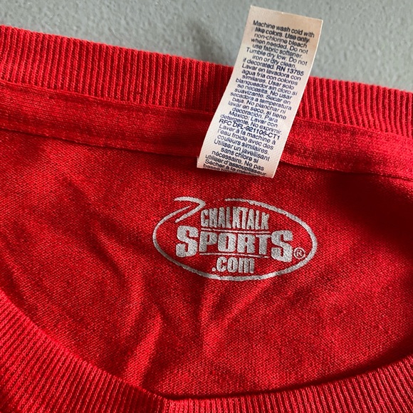 Men's Chalktalk red long sleeve jersey dog baseball size small - Picture 5 of 6